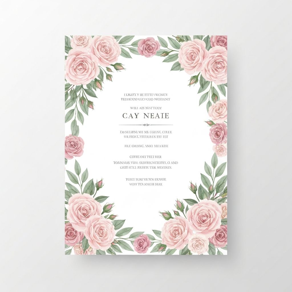 Floral wedding invitation design