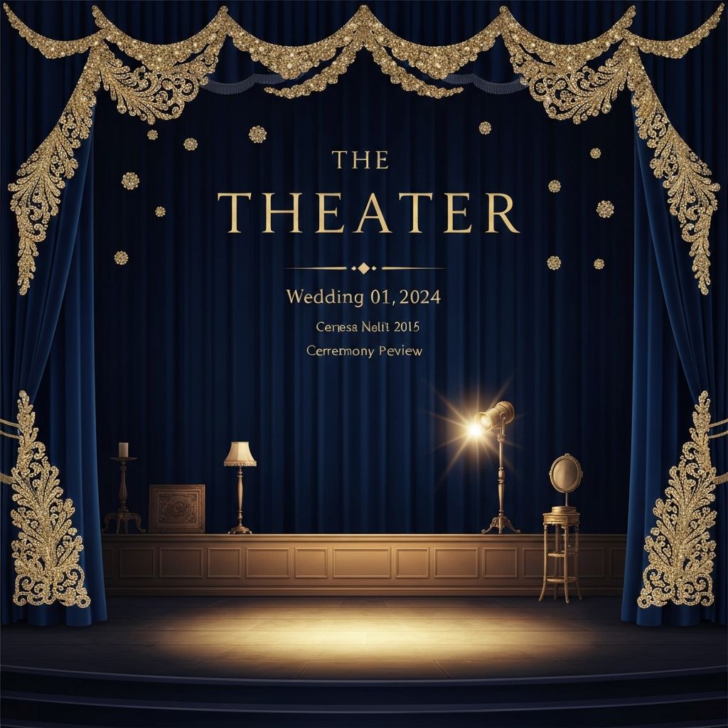 The Theater wedding invitation design