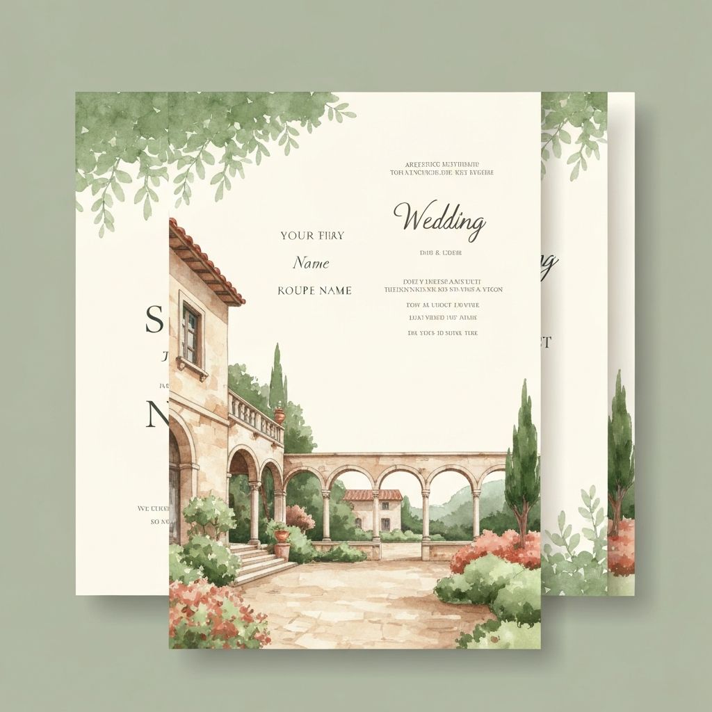 The Venue wedding invitation design